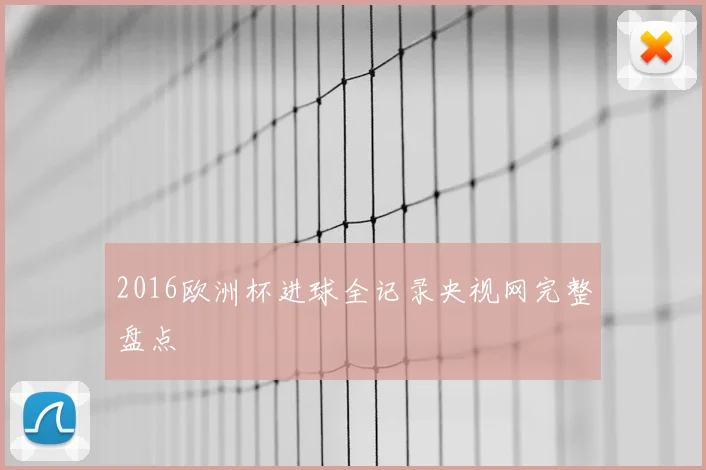 2016欧洲杯进球全记录央视网完整盘点